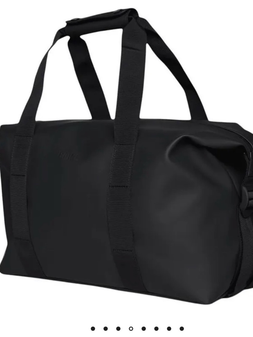 Rains Black Minimalist Duffel Bag